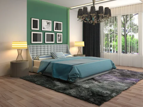 rug size for king bed