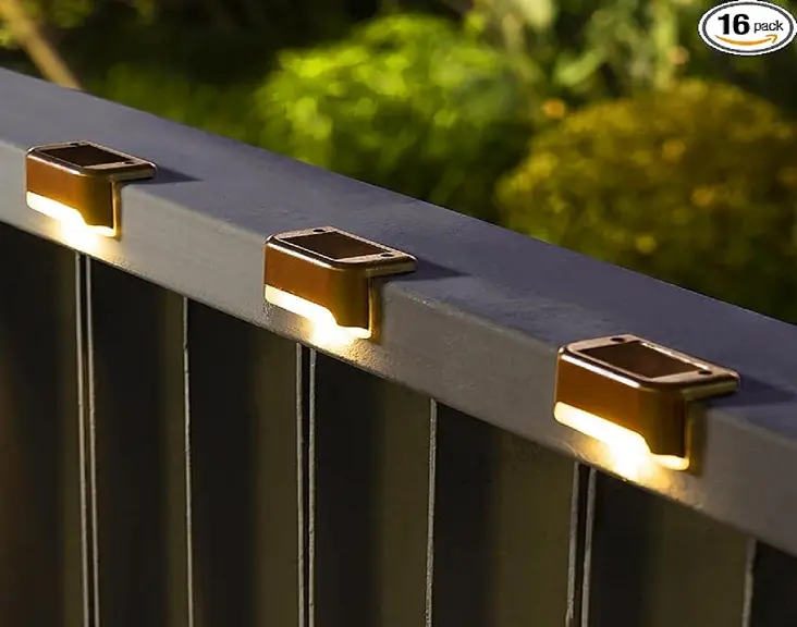 SOLPEX Solar Deck Lights Outdoor 16 Pack, Waterproof